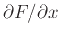 $\partial F /\partial x$