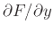 $\partial F /\partial
y$