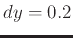 $dy=0.2$