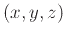 $(x,y,z)$
