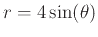 $r=4\sin(\theta)$