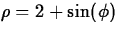 $\rho = 2+\sin(\phi)$