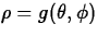 $\rho =
g(\theta,\phi)$