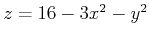 $z=16-3x^2-y^2$