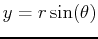 $y=r\sin(\theta)$