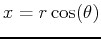 $x=r\cos(\theta)$