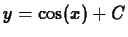 $y= \cos(x) +C$