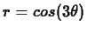 $r=cos(3
\theta)$