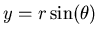 $y=r\sin(\theta)$