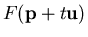 $F(\mathbf{p}+t\mathbf{u})$