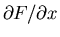 $\partial F /\partial x$