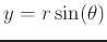 $y=r\sin(\theta)$