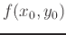 $f(x_0,y_0)$