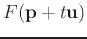 $F(\mathbf{p}+t\mathbf{u})$