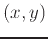 $\displaystyle (x,y)$