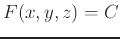 $F(x,y,z) = C$