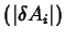 $\displaystyle (\vert\delta A_i\vert)
$